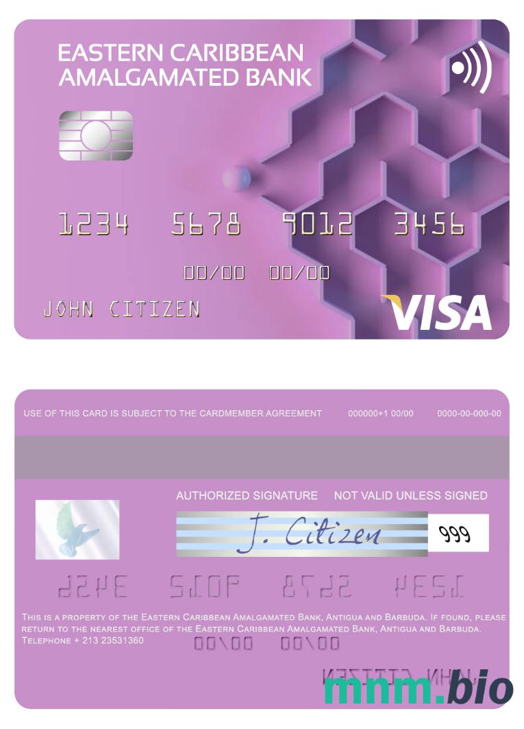 Antigua and Barbuda Eastern Caribbean Amalgamated Bank karta visa